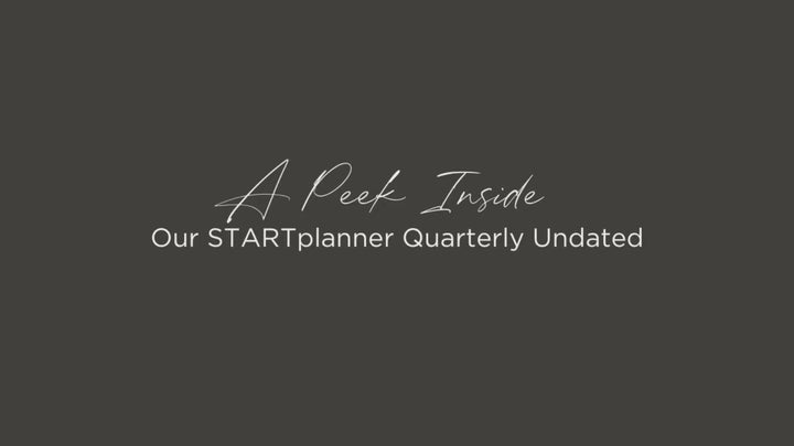 The STARTplanner Quarterly Undated Charcoal - Pack of 4