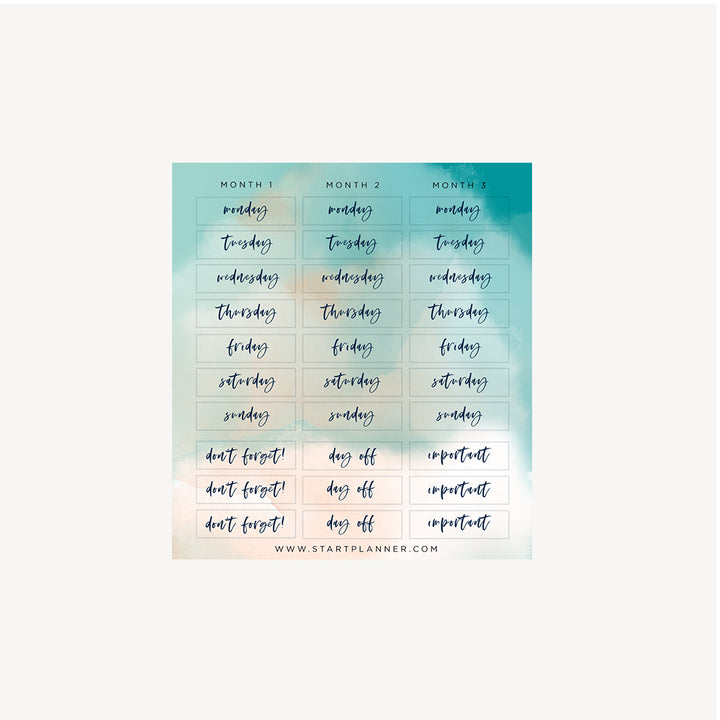 The STARTplanner Stickers