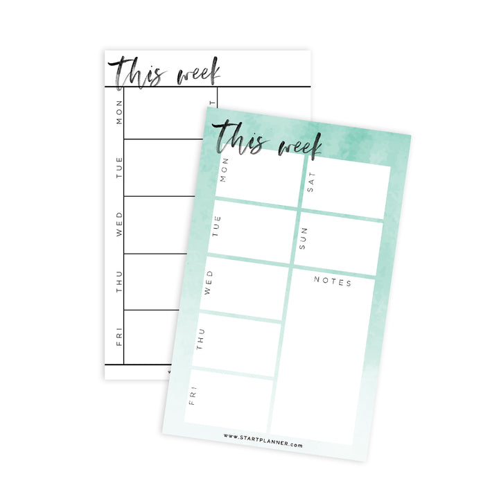 Weekly Dashboard Notepad